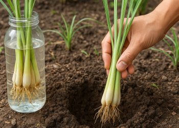 เทคนิคย้ายตะไคร้ลงดิน 