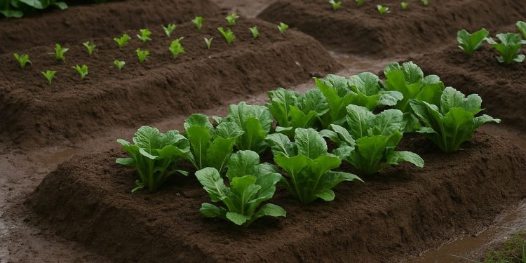 เทคนิคปลูกพืชแบบยกแปลงสูงในฤดูฝน