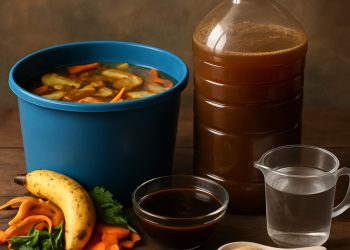 ทำน้ำหมักจุลินทรีย์ EM ใช้เอง สูตรประหยัดจากของเหลือในครัว