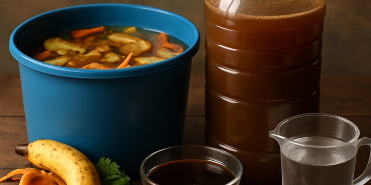 ทำน้ำหมักจุลินทรีย์ EM ใช้เอง สูตรประหยัดจากของเหลือในครัว