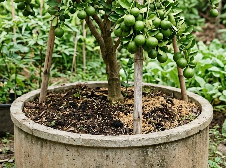 ปลูก “มะนาว” ในบ่อวงอย่างไร? ให้ลูกดกเต็มต้น